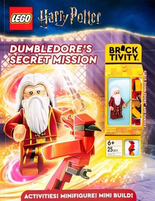 Lego Harry Potter: Dumbledore's Secret Mission Coloring Activity Book - Ameet Publishing, Paperback, Coloring Pages, Includes Fawkes Minibuild, For Young Fans to Join in on the Wizarding Fun, 10.9in H x 8.5in L x 0.5in W, 0.5 lbs