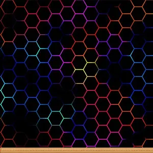 Hexagonal Upholstery Fabric by The Yard,3 Yard,3D Geometric Honeycomb Fabric by The Yard,Colorful Luxury Beehive Hexagon Fabric for DIY Projects