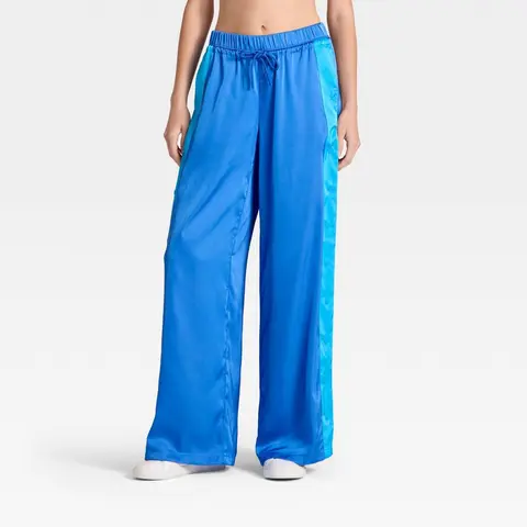 Women's Low-Rise Satin Tear-Away Activewear Pants - Comfortable Athletic Bottom with Drawstring, JoyLab