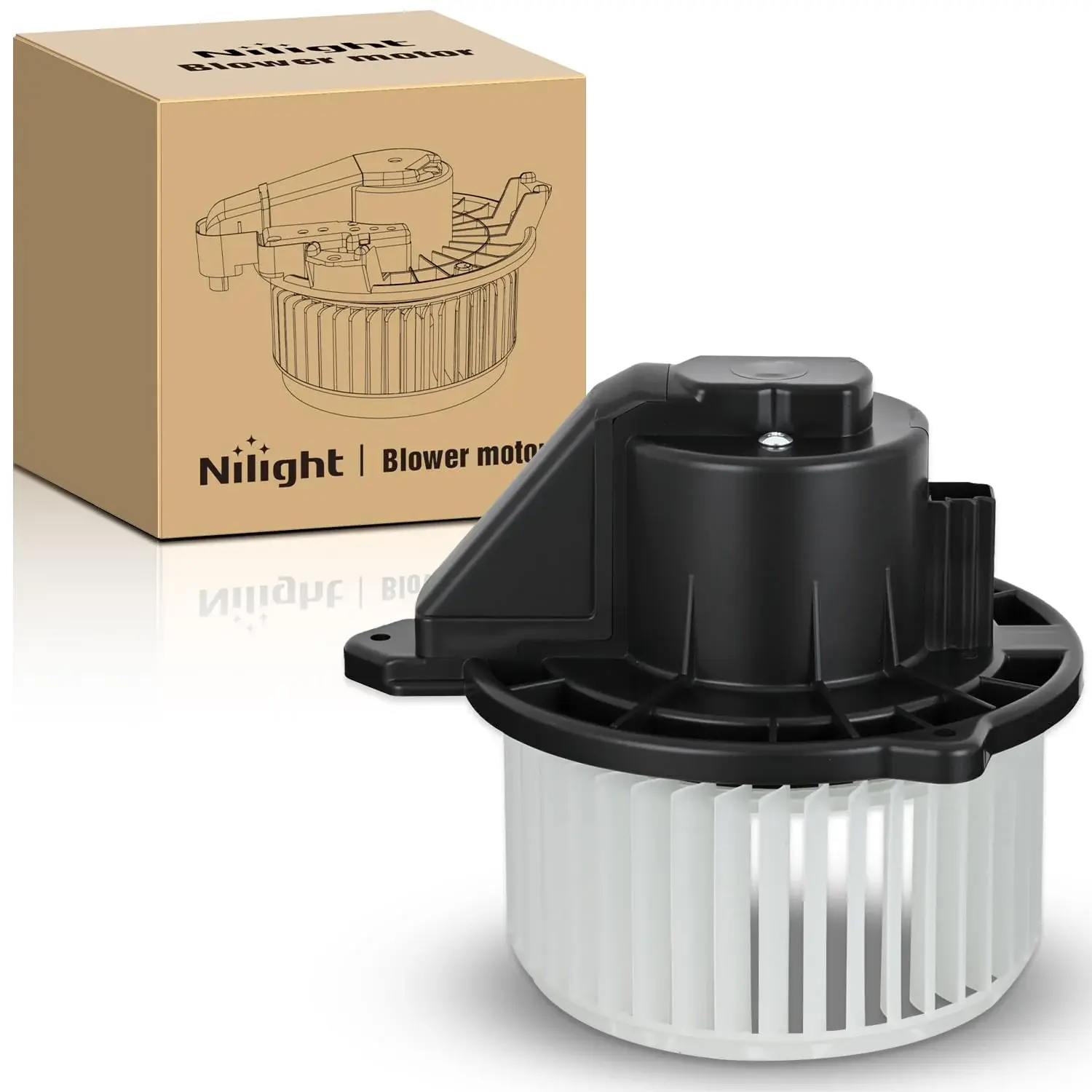 AC Heater Blower Motor with Fan, Abs Housing, Airflow Boost - OE Replacement for Dodge Ram 1500/2500/3500 (2002-2008), Jeep Grand Cherokee (2002-2004), Fits LHD Cars - Replaces Part Numbers 700012, PM9198, 5012701AB, 5096255AA, 5096256AA, Abs Plastic, Dir