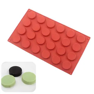 24-hole Silicone Chocolate Mold (1 Count), Non-stick Round Chocolate Mold, Baking Mold for Cookies, Candy, Cake, Pastry