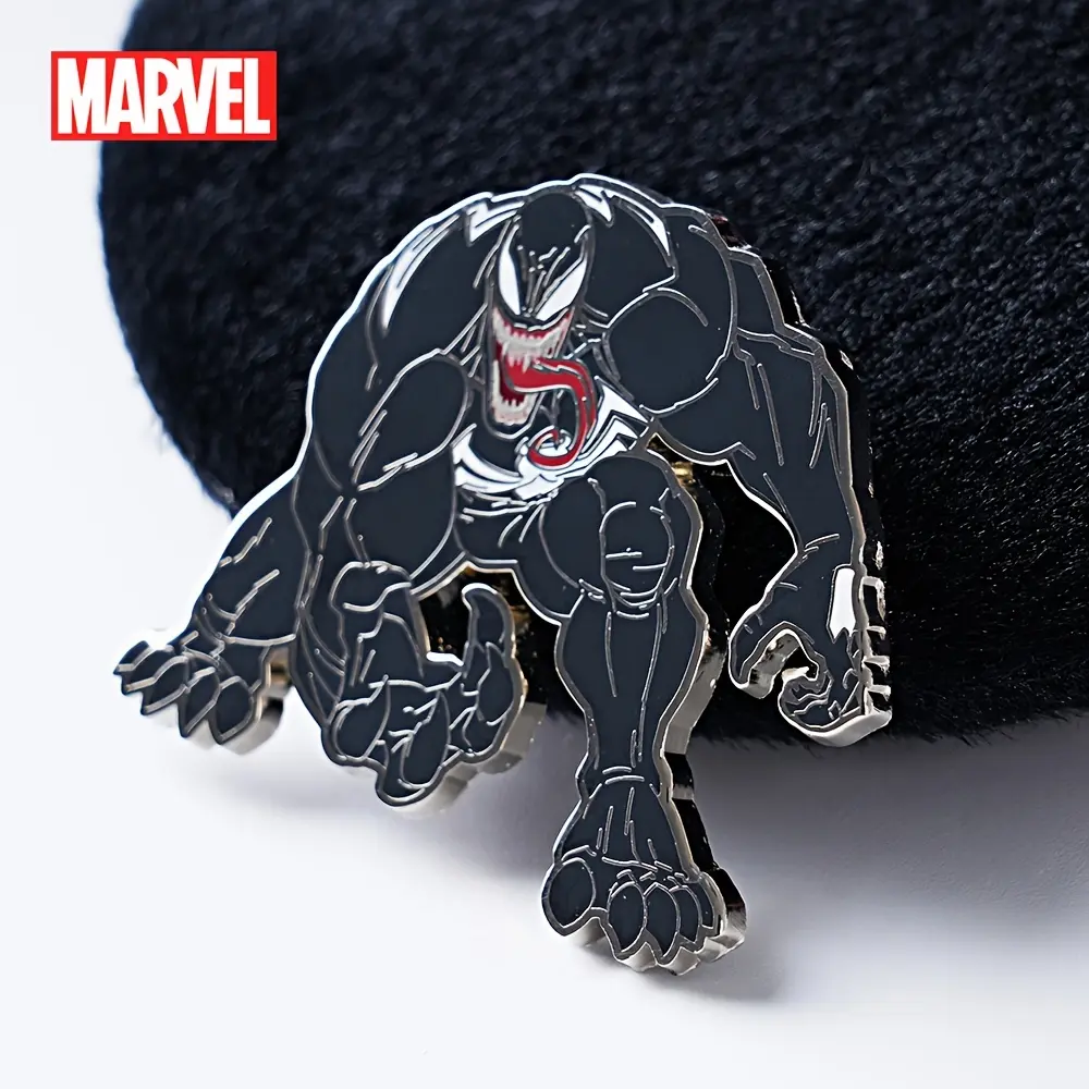 Marvel Venom Collectible Character Pin, Officially Licensed Alloy Metal Brooch, Decorative Accessory for Bags & Clothes, Party Gift, Pins