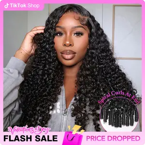 Burmese Curly 3 In 1 Half Wigs With Drawstring 250% Density Curly Hair Guleless Human Hair Wigs Easy Install Curly Half Wig For Beginners #springfresh