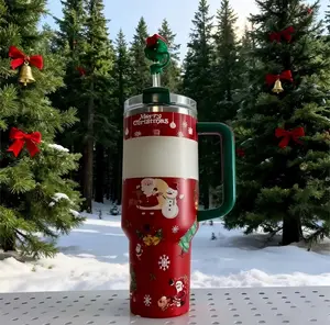 Stan Christmas 40oz Insulated Tumbler – Stainless Steel Vacuum Design With Leakproof 3-Way Lid | 12H Cold/7H Hot, Car Compatible & Ergonomic Handle – Festive Essential For Daily, Travel & Outdoor Fun Drinkware Flasks Portable Bottled Mug Water Bottles