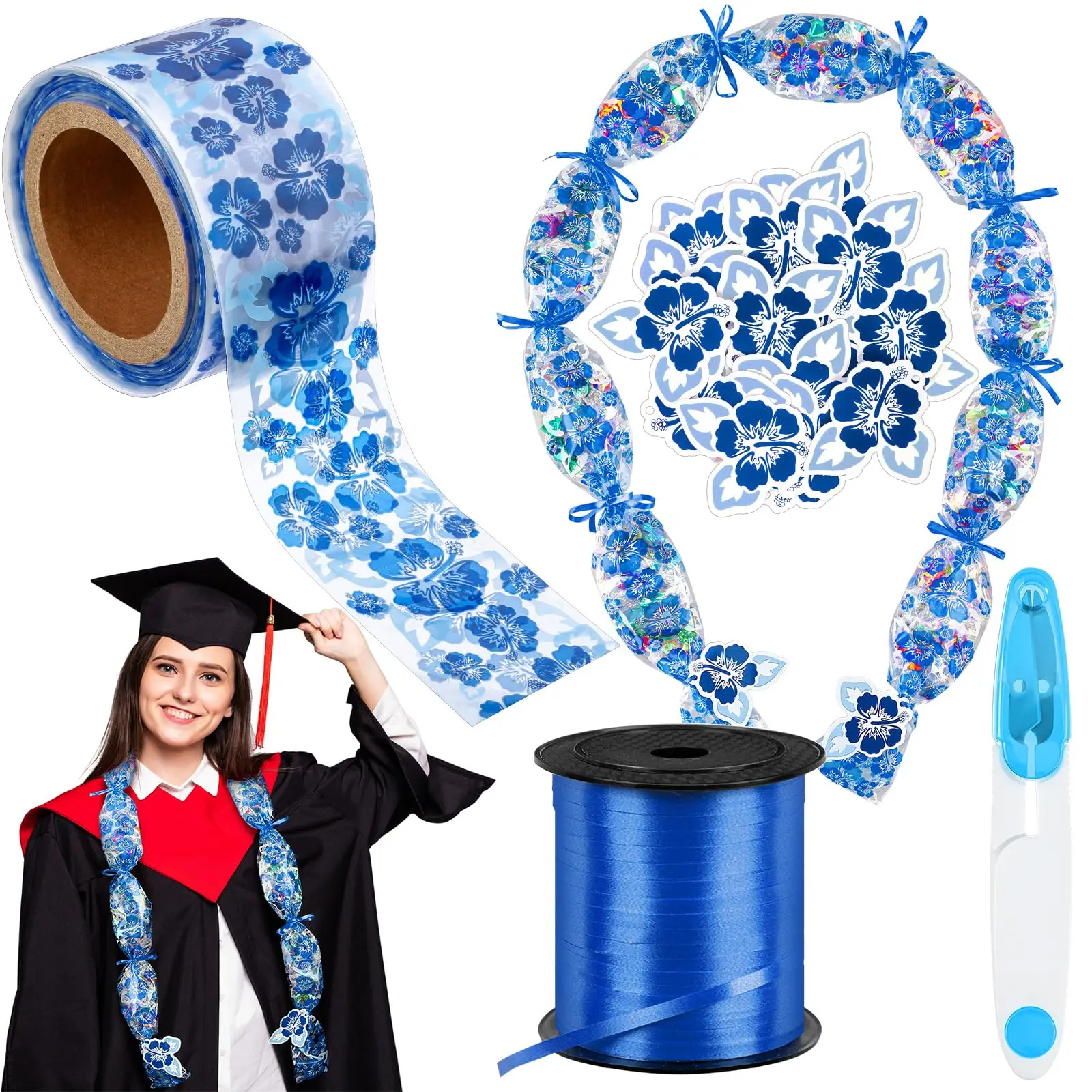 2026 Graduation Candy Leis DIY Making Kit for Kindergarten Preschool Elementary High School & College Graduates Includes Garland Tube Bags Ribbon Cards Scissors for Class of 2026 Graduation Party Favors Ceremony Gifts Graduation Photo Shoots Senior Night