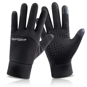 1pc Winter Warm Gloves - Suede Windproof Touch Screen Gloves, Non-slip And Cold Gloves, Suitable For Outdoor Running, Cycling, Skiing, Fishing And Driving Gloves
