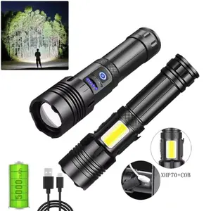 P90 Mini Rechargeable High Lumens LED Convenient Flashlights, High Lumen Super Bright, Waterproof, Best Equipment for Climbers&Security Personnel multifunctional