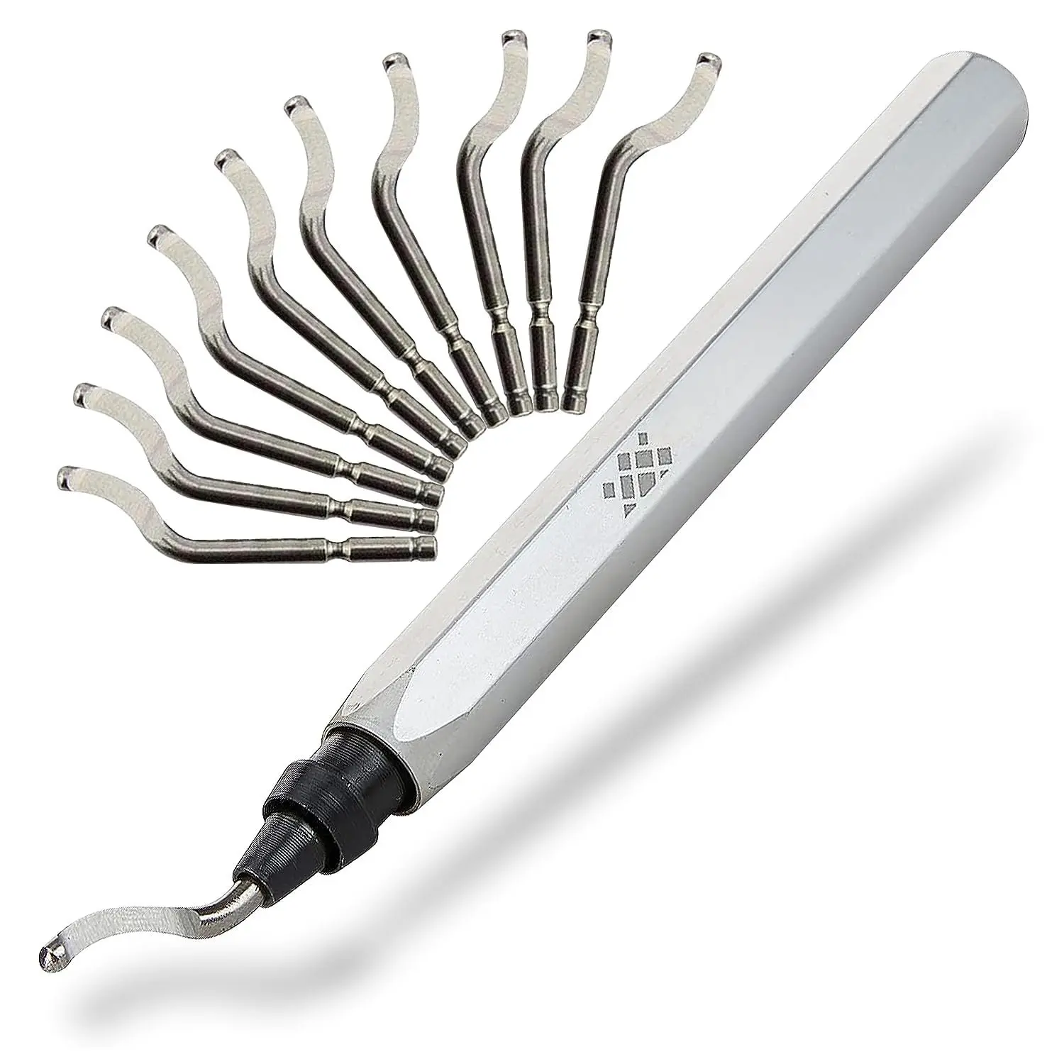 - Deburring Tool -Polished & Anodized Handle with 11 High-Speed Steel M2 , Deburring Tool  Printing, Reamer Tool  Metal, PVC, Copper Pipe, Plastic,  &  Printed Edges