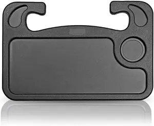 Double-Sided Plastic Car Steering Wheel Tray Organizer, Universal Car Accessories for Most Vehicles, Multi-Functional Holder for Laptop, Beverage, Food