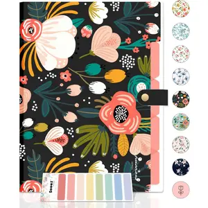 Expanding File Folders Organizer, Folders with 5 Pockets, Folders for Documents with Sticker, Accordion File Organizer, Paper Receipt Bill Filing Organizer, School Office Travel Essentials Supplies