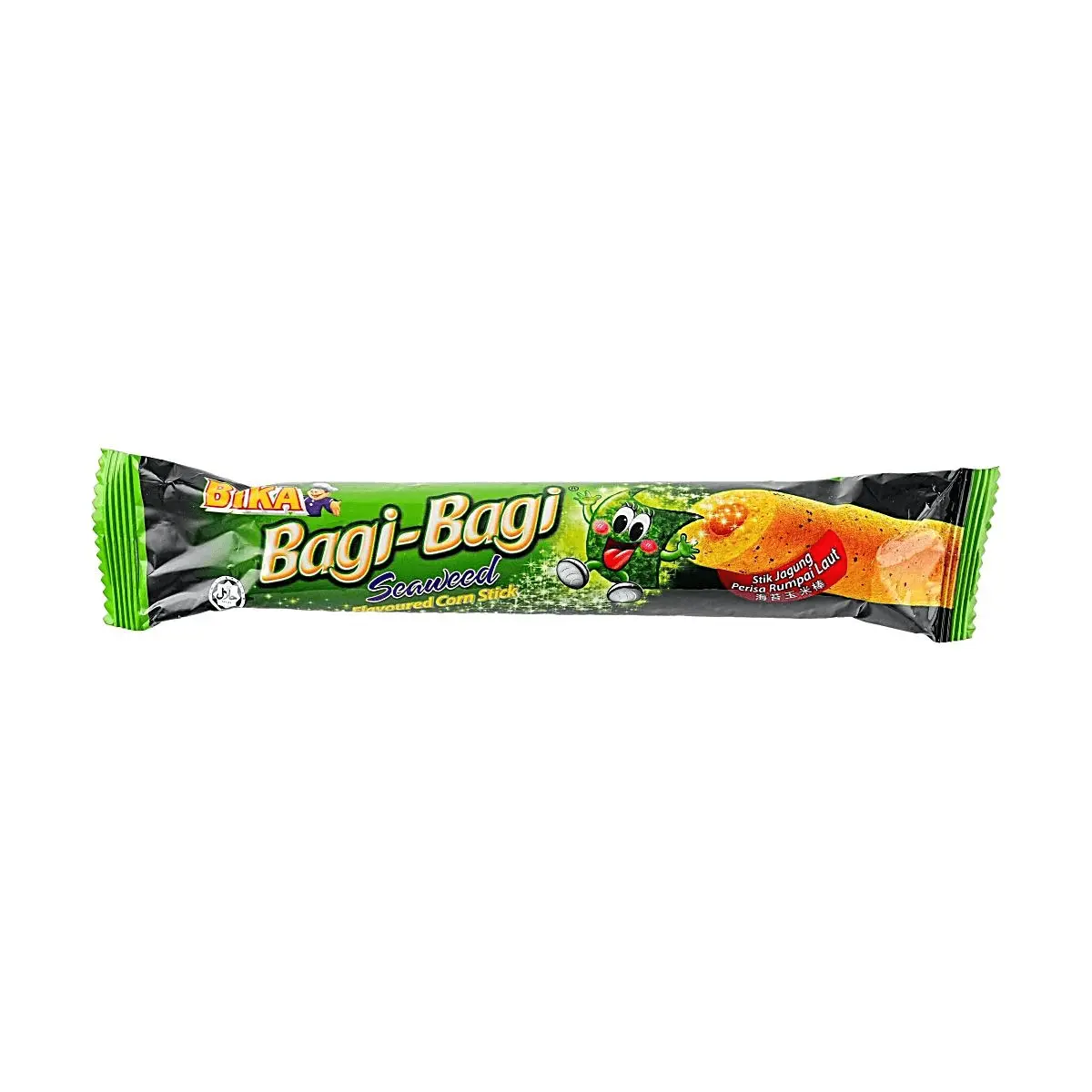 BIKA Crispy Seaweed Corn Sticks 100g (10 Packs) - Delicious Malaysian Snack, Savory & Crunchy