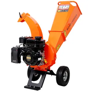 Heavy duty wood chipper, wood crusher, 7 horsepower, 212 cubic centimeters gasoline power, maximum feed diameter of 3 inches, maximum wood diameter processing capacity of 3 inches, crushing ratio of 15:1, equipped with EPA certified engine
