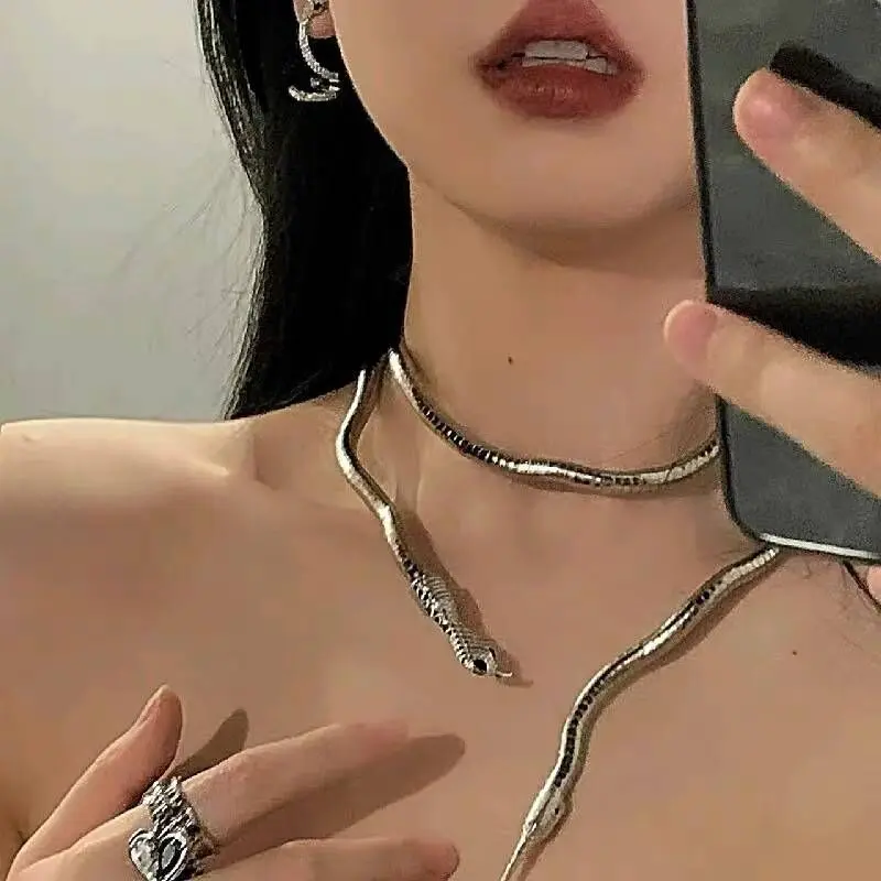 Winding Serpentine Chain Item Personality Dark Opening Casual Shape Serpentine Exaggerated Design Women's Necklace Collar