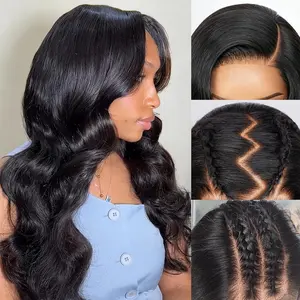 20 Inch 5x5 HD Lace Closure Wigs Human Hair 150% Density Body Wave Lace Front Wigs No Glue Wear and Go Glueless Wigs Human Hair Pre Cut 3 Seconds to Wear Glueless Wig