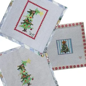 Christmas Needlepoint Canvas • Hand-Painted • 13 or 18 Mesh Holiday Design
