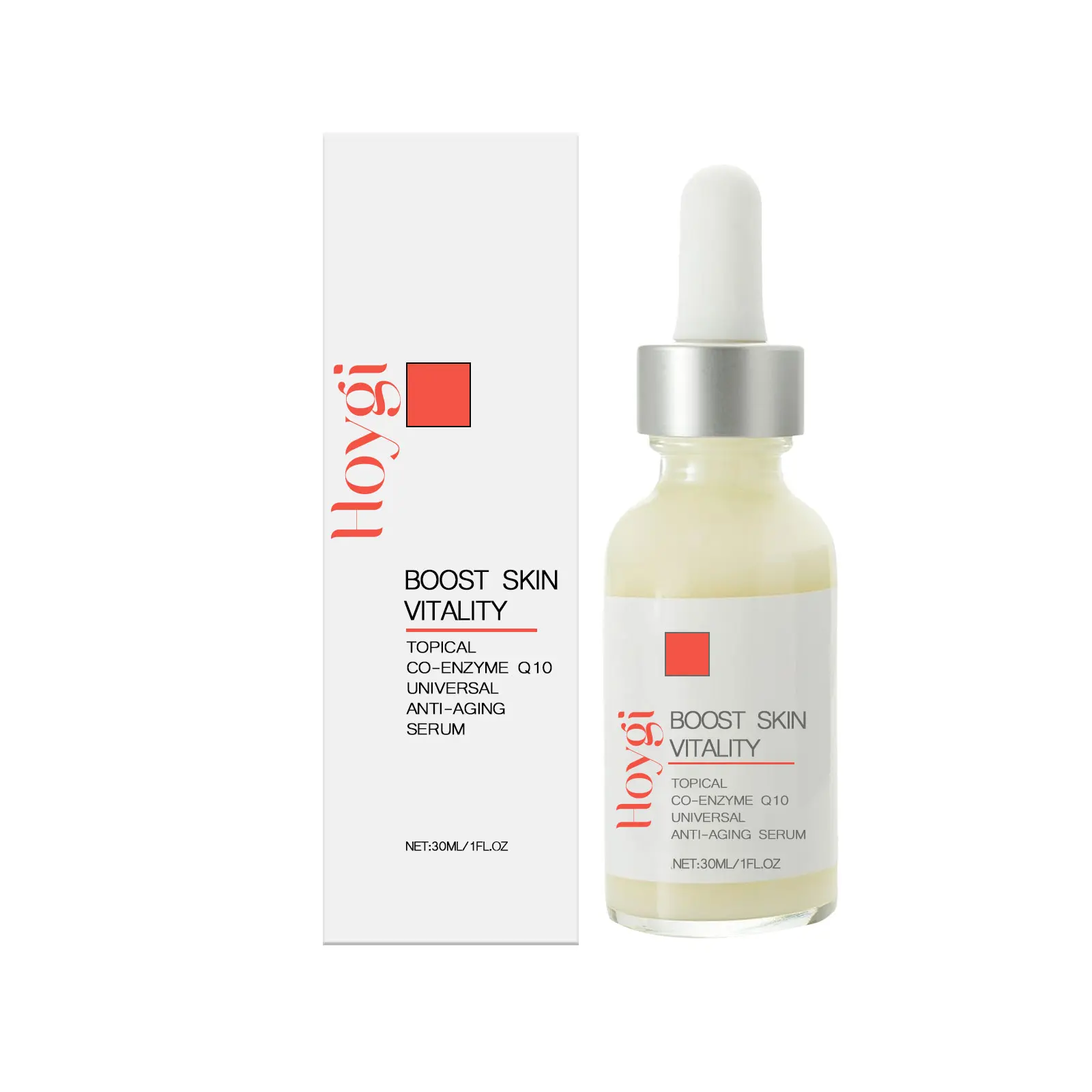 CoQ10 Rich Firming Serum, Daily Anti-Aging & Antioxidant Essence to Promote Elasticity for All Skin Types, Stress Relief, Relaxing