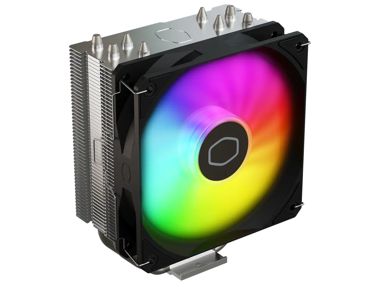Cooler Master Hyper 212 Spectrum V3 CPU Air Cooler, ARGB Sync, 120mm PWM Fan, 4 Copper Direct Contact Heat Pipes, 152mm Tall, Brackets AMD Ryzen AM5/AM4, Intel LGA 1851/1700/1200 (RR-S4NA-17PA-R1)