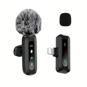 Wireless Microphone, Professional Wireless Microphone for Mobile Phone, Lapel Mic for Video Recording, Teaching, Interviews Podcast, Voice Recorder Device, Audio, USB Rechargeable Mic, Typec Lapel Mics