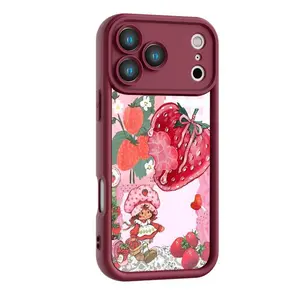 3D Strawberry Shortcake Case! Soft Silicone for iPhone X-17 Pro Max