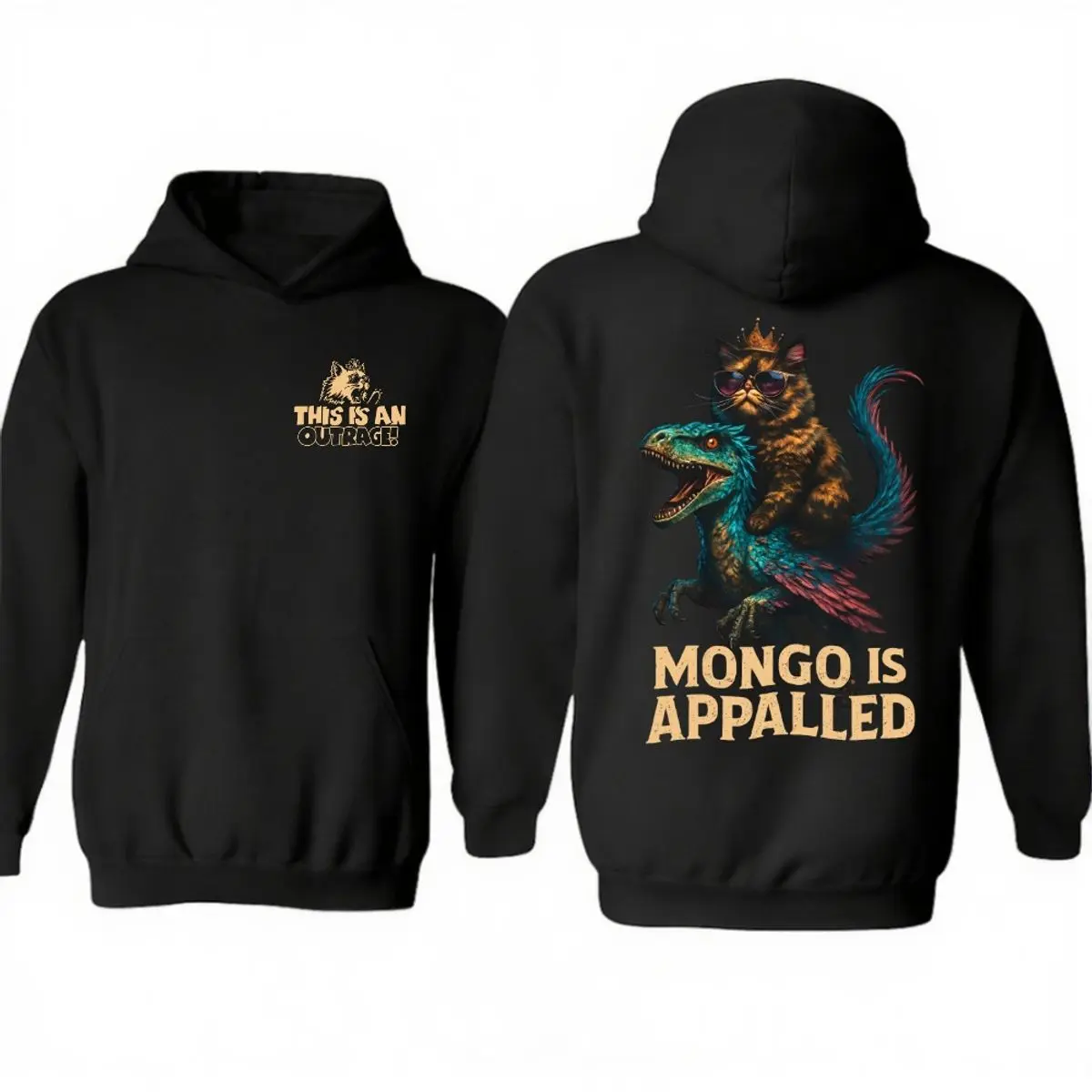 Mongo Is Appalled Two Sides Hoodie, Book Lover Gift, Gift For Gamers, Princess Donut & Mongo, Dungeon Crawler Carl, Unisex Sweater Pullover Tee