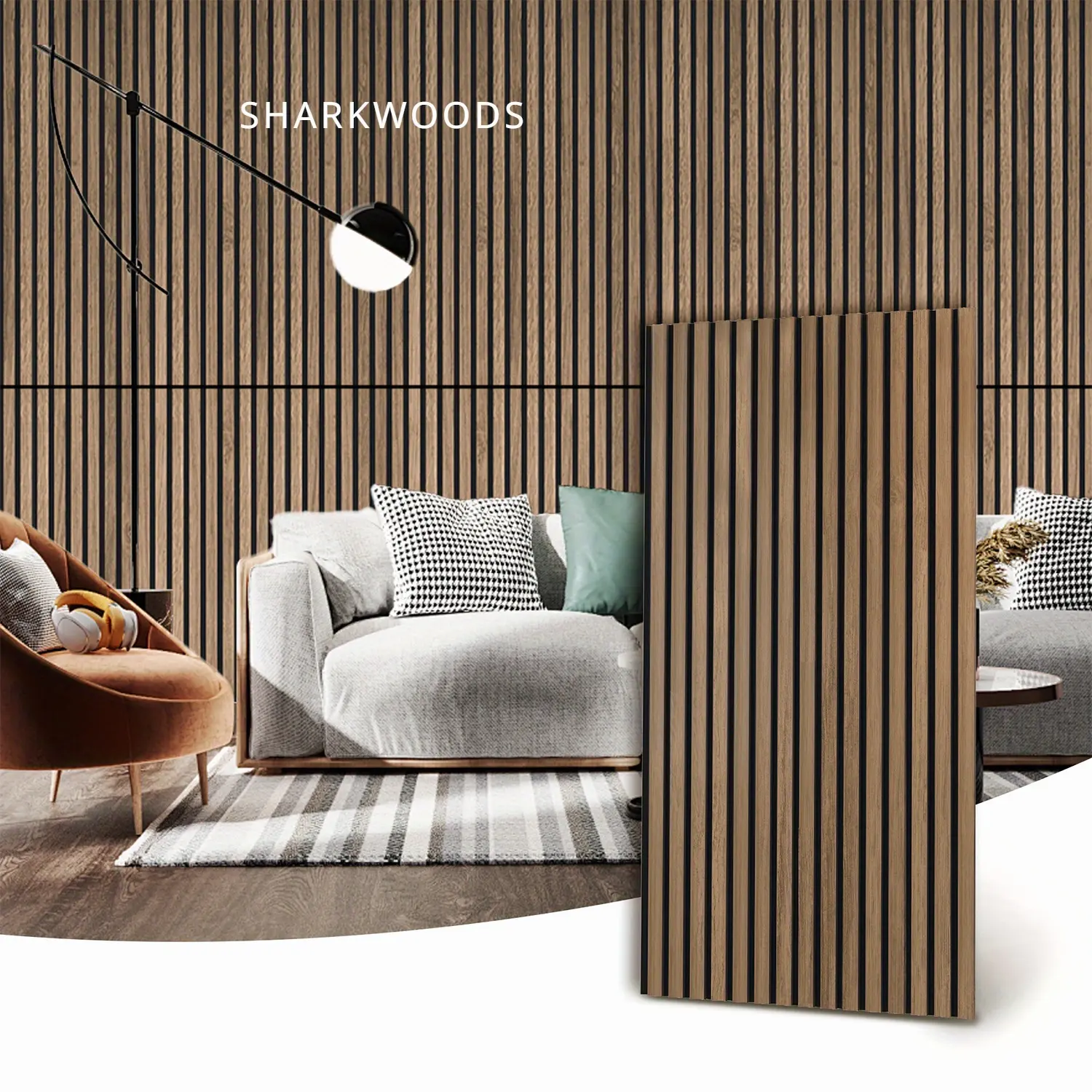 SUPEASY 3/4 Pcs 48" X 24.5" Soundproof Wall Panels Wood Slat Wall Panel |   3D Sound Dampening Panels Wood Wall Panels