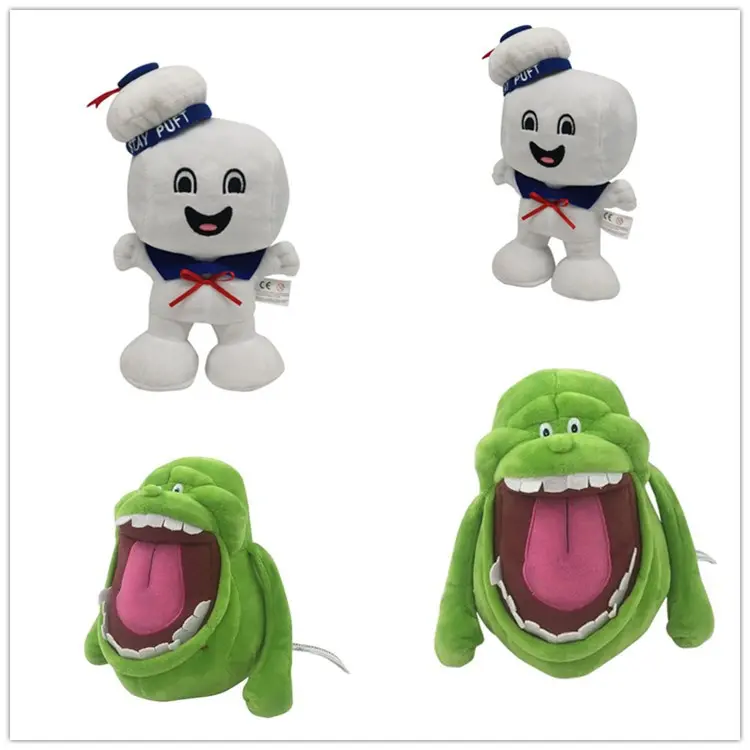Ghostbusters Plush Toy Captain White Green Ghost Cartoon Stuffed Doll Kawaii Spirit Plushie Kids Birthday Gift