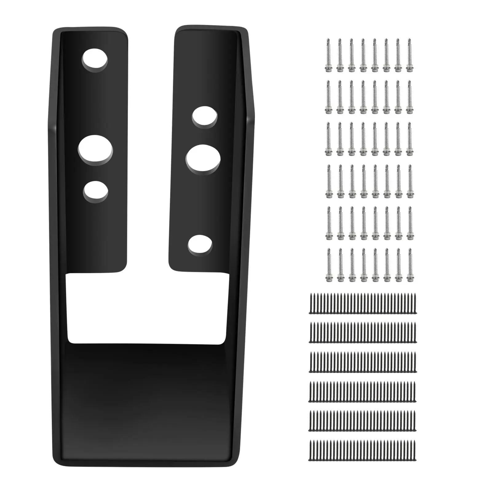 VEVOR Concealed Joist Hanger, 2"x4" (Inner 40x91 mm) Q235 Steel Powder-Coated Concealed-Flange Bracket, Lightweight, 2"l x 1.8"w x 3.7"h, 24 Pcs, Beam Support, Self-Tapping Wood Screws, Easy Installation, for Outdoor Beam Swing, DIY Users, Home Supplies