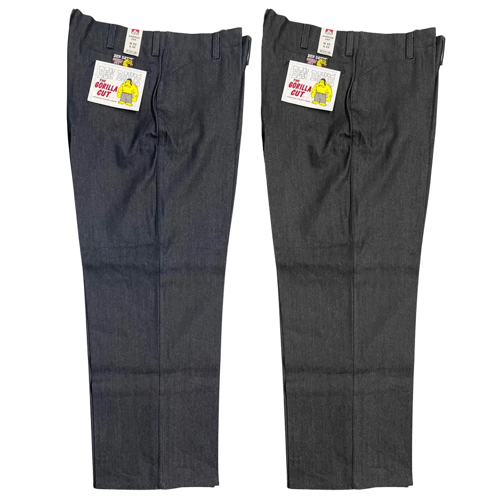Men's Gorilla Cut Pants Loose Fit Denim Jeans Black Denim Streetwear Work Pants