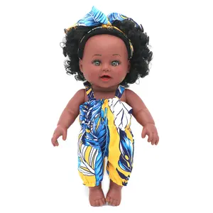 11 Inch/28-30cmcute Black Girl Doll Accessories Realistic RebornDollhair, SuitableFor Children 3 Years And Above, Small Black Doll Toy, Curly Hair, Can Be Used As ABirthday Gift tiktokshopspringglowup