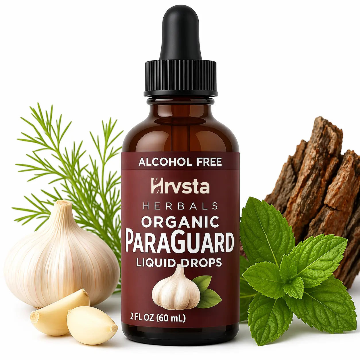 PurVitaHub 2 oz Edible Organic 9-Herb Cleanse Liquid Detox Supplement - Gut Cleanse, Gut Detox Support Digestive Nutritional Supplements, Nicotine-Free, Wormwood Black Walnut Cloves Blend, Marshmallow, Intestinal Guard for Adults