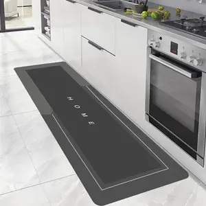 Diatomaceous Earth Kitchen Mat 3mm Thick Natural Rubber Base Easy to Clean Comfortable Standing Mat for Kitchen Bathroom Entryway Black Various