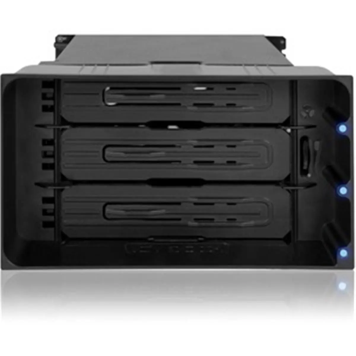 Icy Dock FlexiDOCK Internal HDD Docking Enclosure - 5.25 in, Serial ATA-600 Host Interface, Black Metal, 16.05 lbs, HDD Dust Cover, Improved Airflow, Built-In Security, Better Compatibility, Ideal for Computer Forensic Specialists, 3 X Hdd Supported