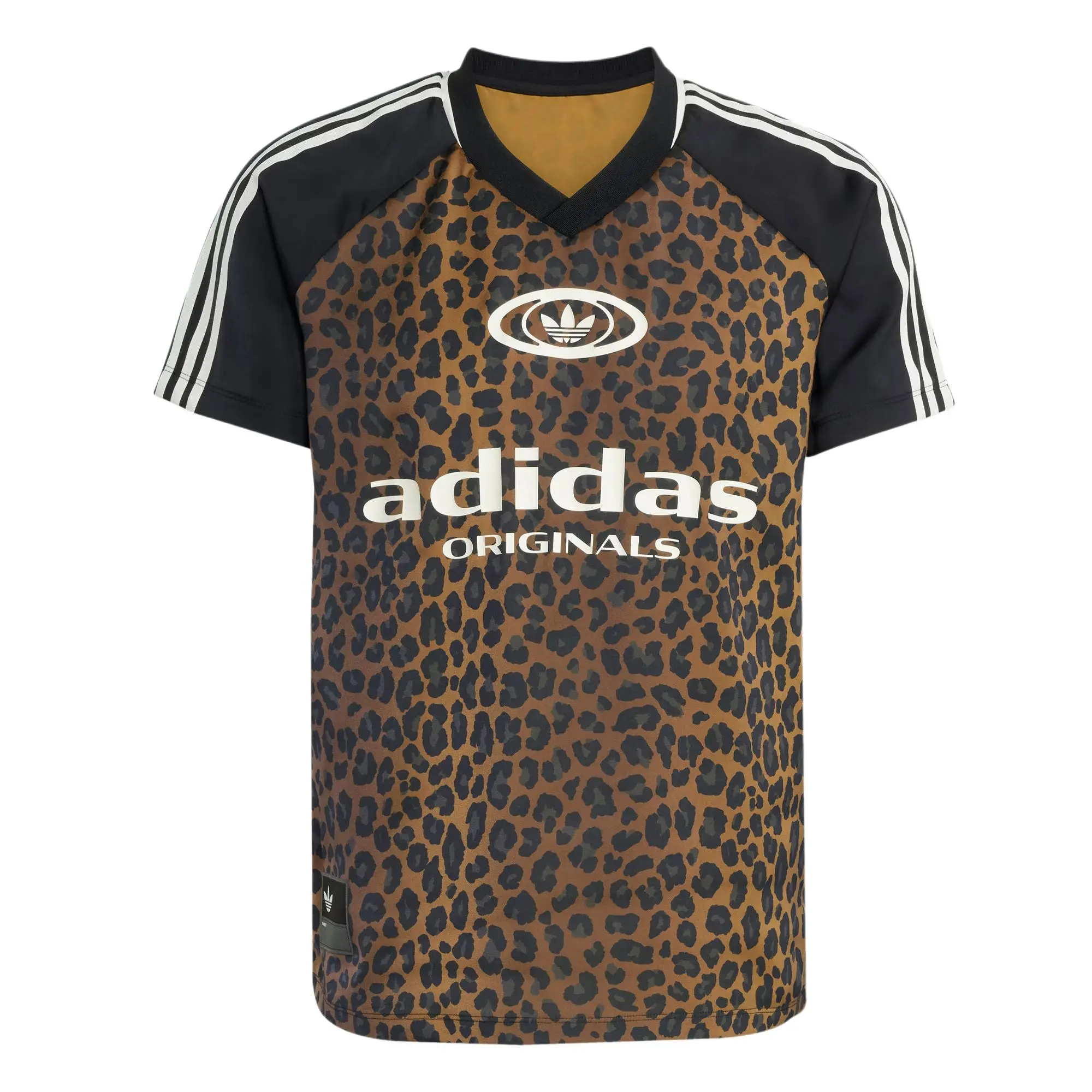 【NEW】adidas Originals Satin Leopard Print Jersey, Casual Sportswear, Standout Print, Runs Small, Casual Fitness Wear, Stylish & Comfy, Casual Athletic Apparel, Fashion Sportswear