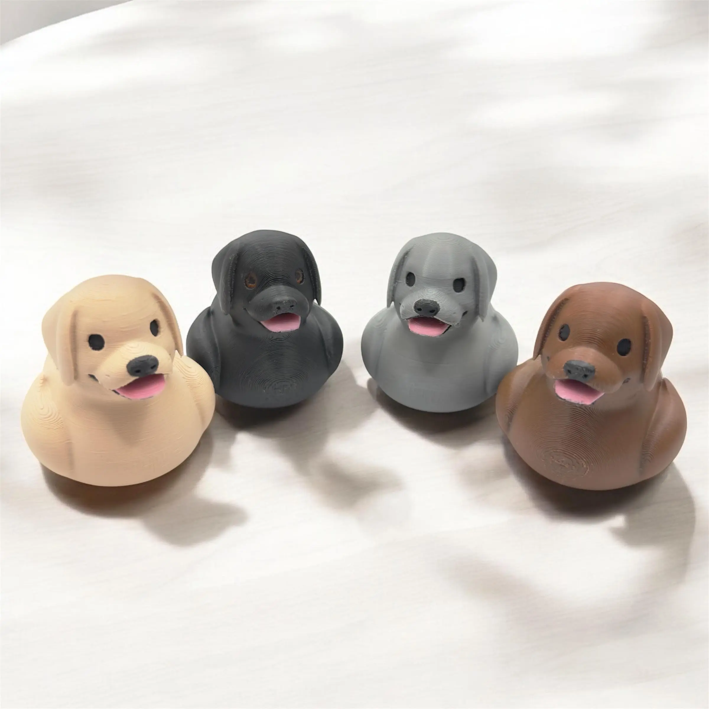 Labrador 3D Printed Dog Duck Yellow Black Chocolate Silver Dashboard Duck Cruise Desk Decor Pet Gift Durable PLA Plastic Unique Gift Idea