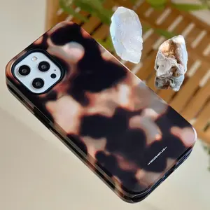 Tortoise Shell Print Phone Case For Phone 16e 15 Pro Max 14 13 12 Mini Pro Max XR XS Max 7 8 Plus SE 2020 Galaxy S25 Pixel 9 8 Pro