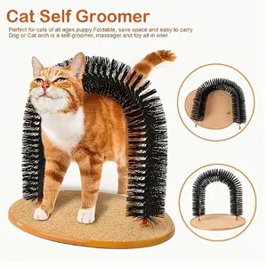 A cat-proof detangling brush and scratching toy that cats can’t resist—large 14.17-inch self-grooming massage toy for cats, multifunctional cat scratcher and interactive toy for kittens, a tool for grooming and massaging your beloved cat.
