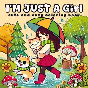 I'm just a girl: Cozy Girl Moments Coloring Book for Adults and Teens for Relaxation and Fun (GIRLS)