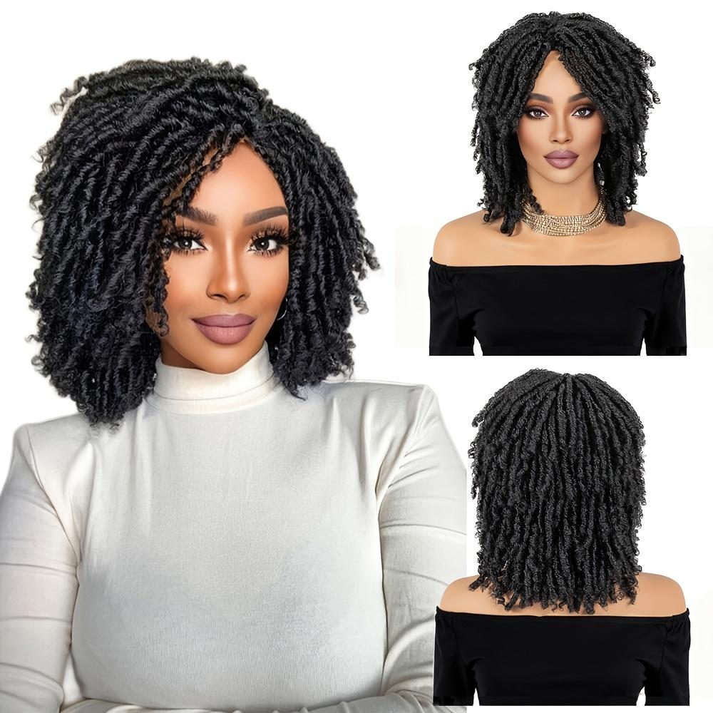 Crochet Short Dreadlock Synthetic Wig for, Suitable for Daily Wear and Parties, 8 Inches