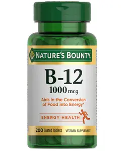 Nature's Bounty Vitamin B12 1000 mcg Supplements, Supports Energy Metabolism, 200 Ct