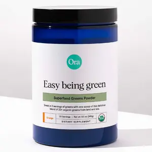 Ora Organic Greens Powder - Vegan, Gluten-Free, Organic Super Greens Drink for Energy and Detox | Antioxidants & Adaptogenic Herbs | 20+ Superfood Greens Blend - Citrus Flavor, 30 Servings