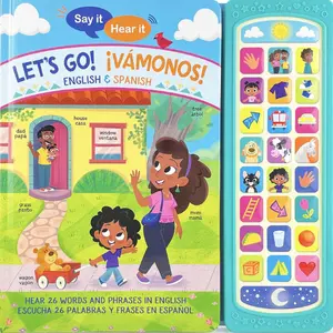 Let's Go! ¡Vámonos! English & Spanish First Words Bilingual Sound Book for Children and Preschoolers: Early Learning Practice Dual Language (Say It, Hear It) (English and Spanish Edition)