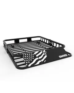 Garvee Global Heavy Duty Roof Rack Cargo Basket with Extension – Fits 46" x 36"–64" x 39" x 6" – 200 lbs Capacity, Powder Coated Steel Rooftop Luggage Carrier for SUVs, Trucks, Vehicles – Waterproof, Aerodynamic, Fits Most Crossbars, Black