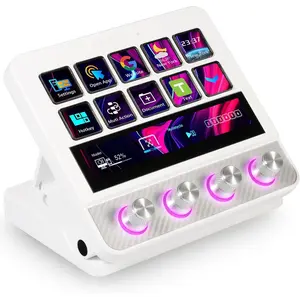 Macro Pad, Streaming Deck Stream Controller Soundboard Keypad, Programmable  USB Shortcut Keyboard for Gamer Streamer, Audio Mixer for OBS, YouTube, Office Desk Setup, PC,