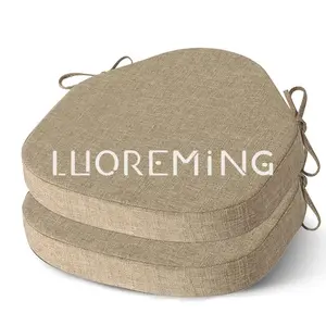 2 Piece Set -Peach Shape-Dining Chair Cushion Office Chair Cushion, Linen Material, Wear Resistant, Scratch and Dirt Resistance, Non-Slip Base, Detachable, Multiple Colors Available, Machine Washable