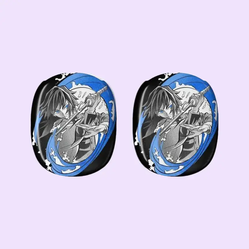 Giyu Tomioka Demon Slayer AirPods Max Silicone Protective Case Covers | Water Hashira Aesthetic Manga Headphone Shell Accessories for Otaku & Cosplay Fans | Durable Blue Wave Style – FASTSHIPPING