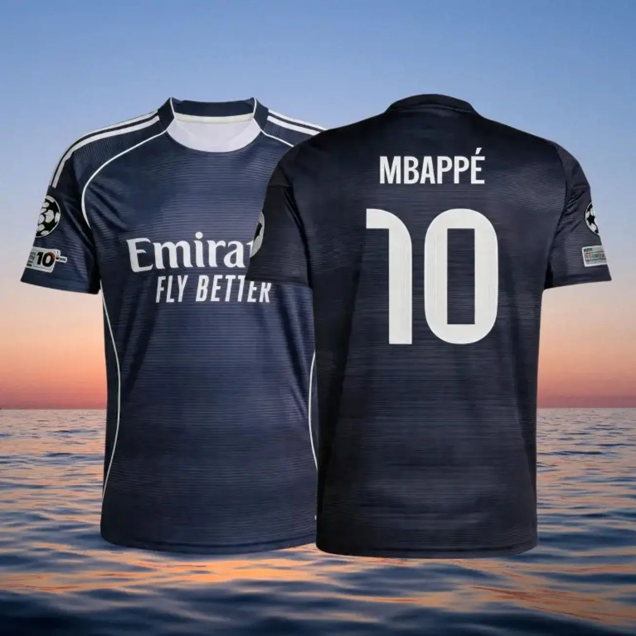 Mbappe 2025-26 Home White Away Black No.10 Short-sleeved Long-sleeved Football Shirts