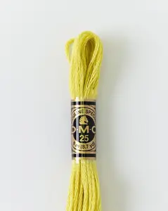 DMC Embroidery Stranded Thread - Six-Strand Embroidery Floss - 12 - Citrus Yellow