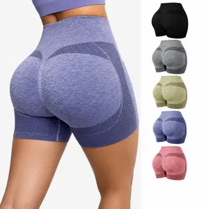 【5-Pack】Women Seamless Yoga Shorts High Rise Tummy Control Scrunch Butt Lifting Biker Shorts Gym Compression Tight Activewear Workout Running Underwear Moisture Wicking Non See Through Athletic Everyday Lounge Wear Free Shipping TikTok Viral Hot Trend