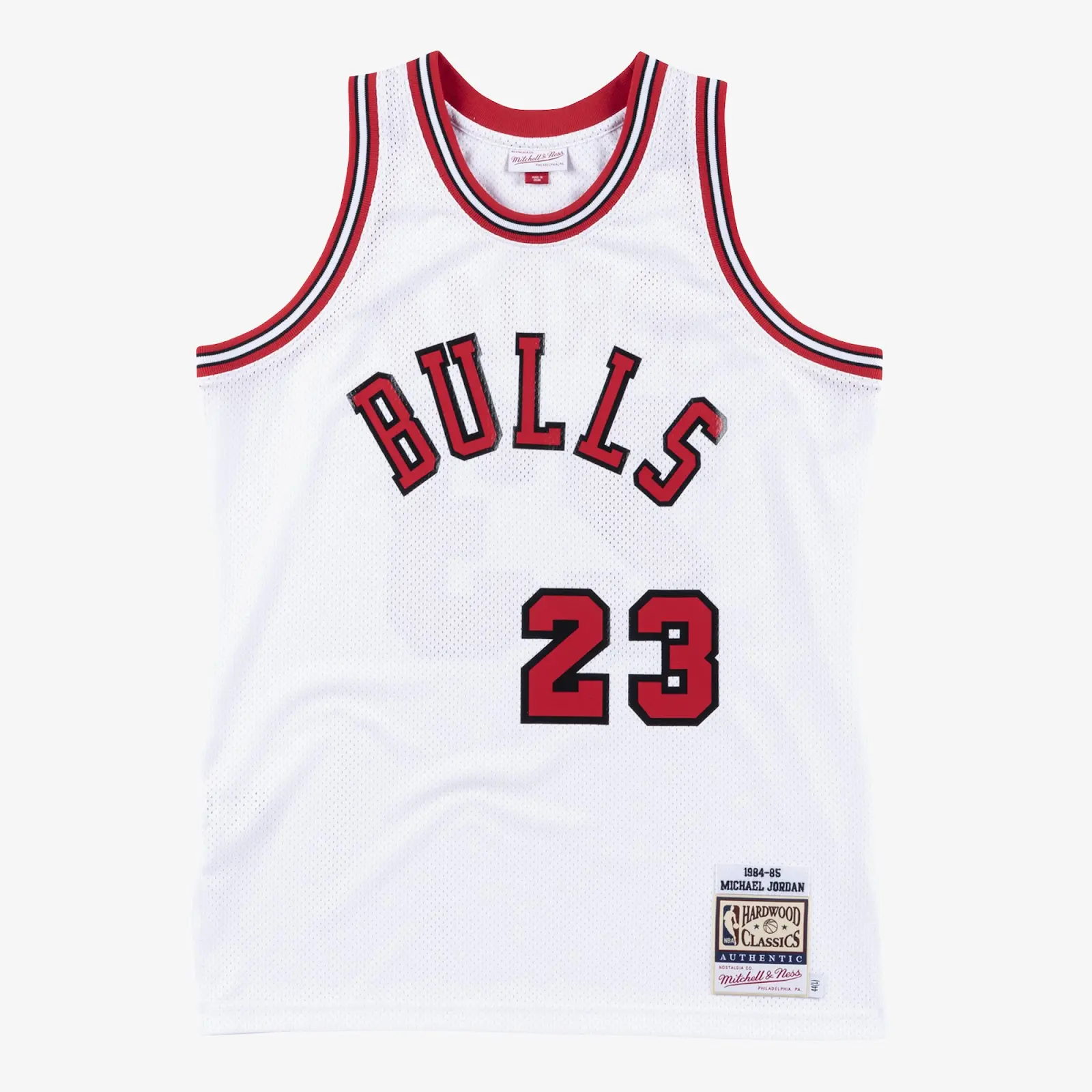 Michael Jordan Chicago Bulls 1984-85 White Authentic Jersey - Mitchell & Ness NBA Throwback, 80s Retro Basketball Jersey