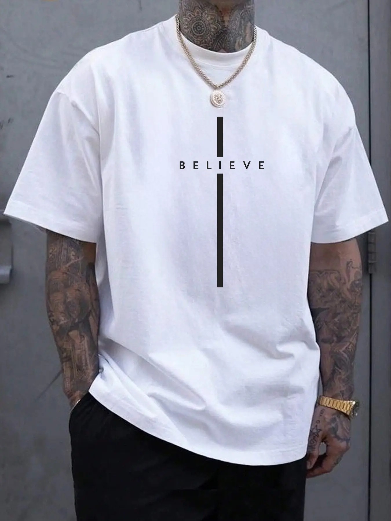 Believe Cross God Jesus Easter Christian Religious Men Women Print T-Shirt Casual Crew Neck Short Sl Vintage Shirts Graphic Tees Men Camisas Para Hombre Funny Shirts Printed & Shipped In USA Men Tops For Summer Streetwear Breathable